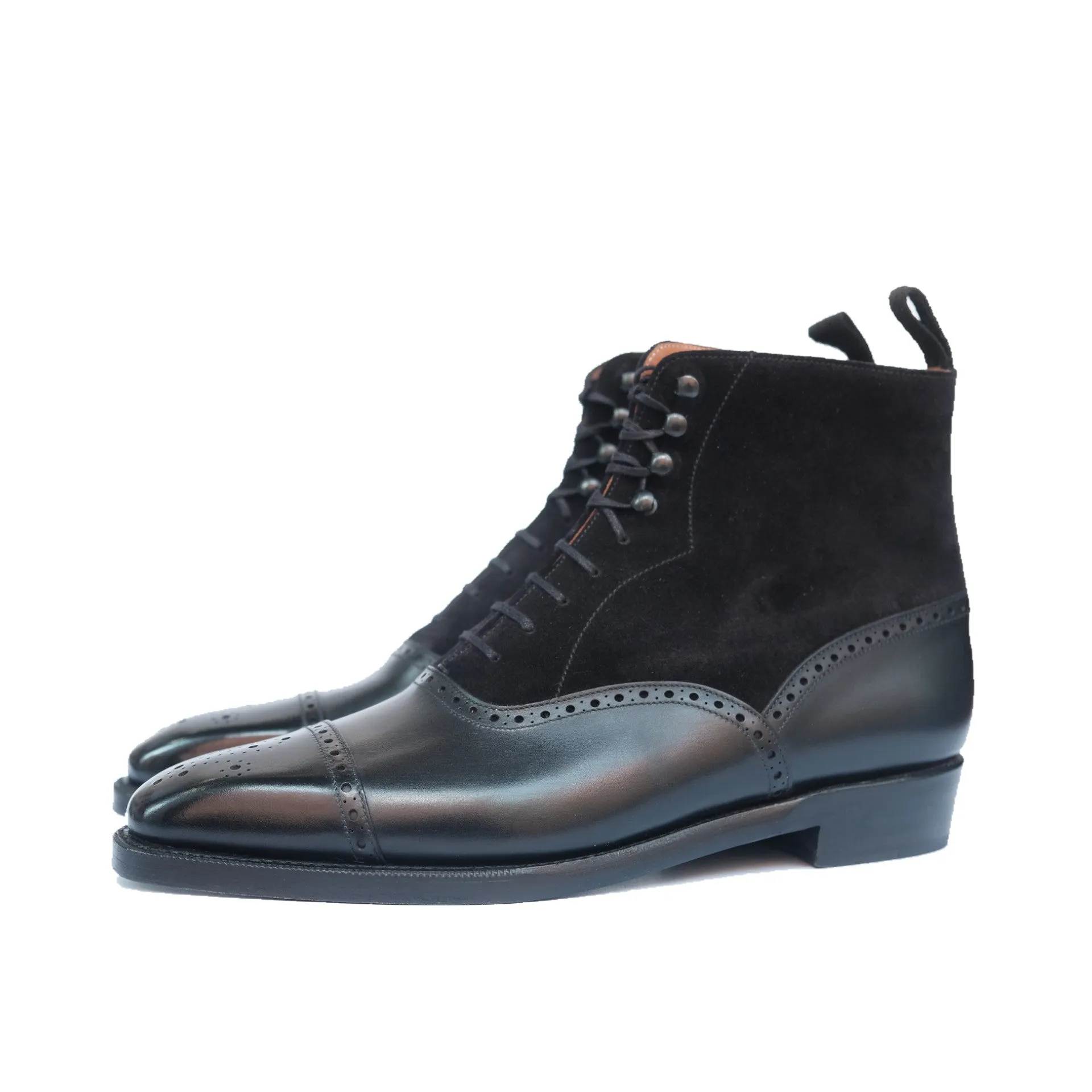 David - MTO - Black Calf / Black Suede - MGF Last - Double Leather Sole