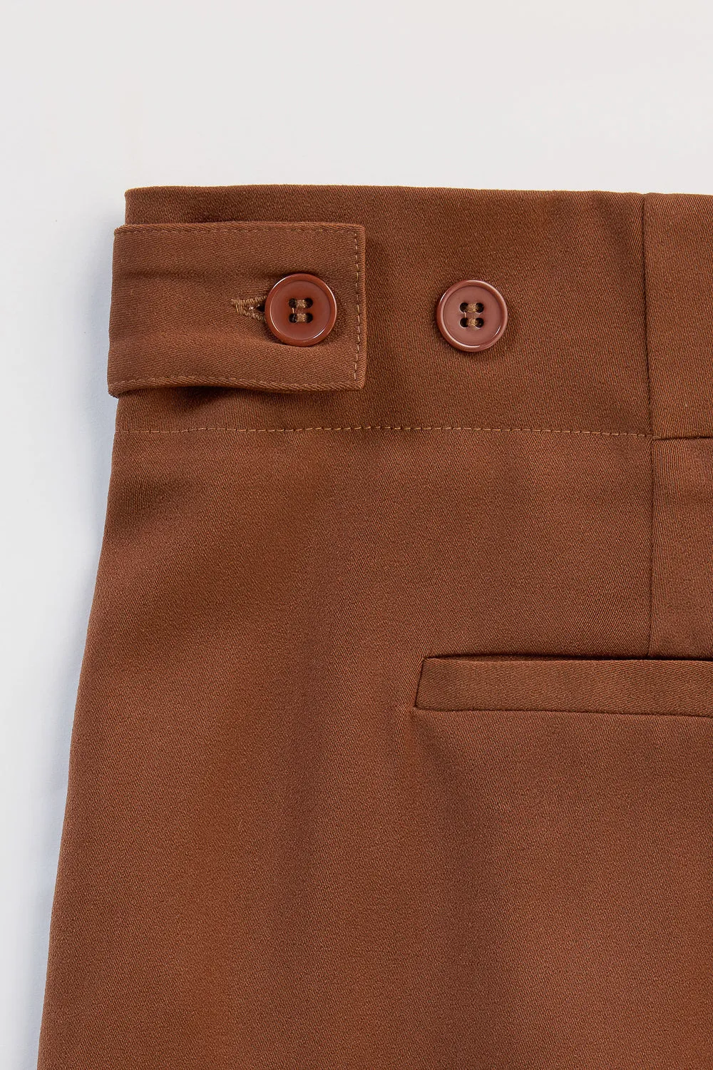 Downtown Brown Adjustable Korean Pants