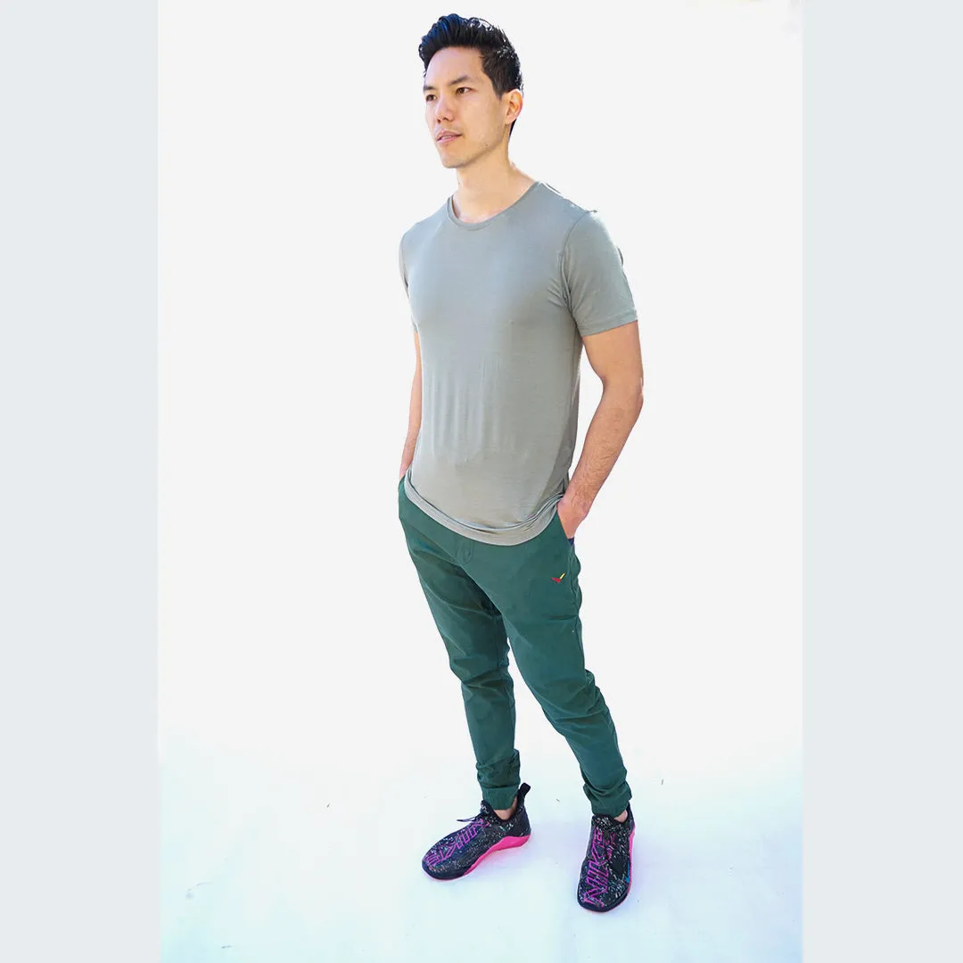 Earth Joggers in Jade Green