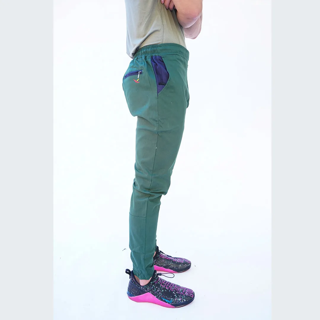 Earth Joggers in Jade Green