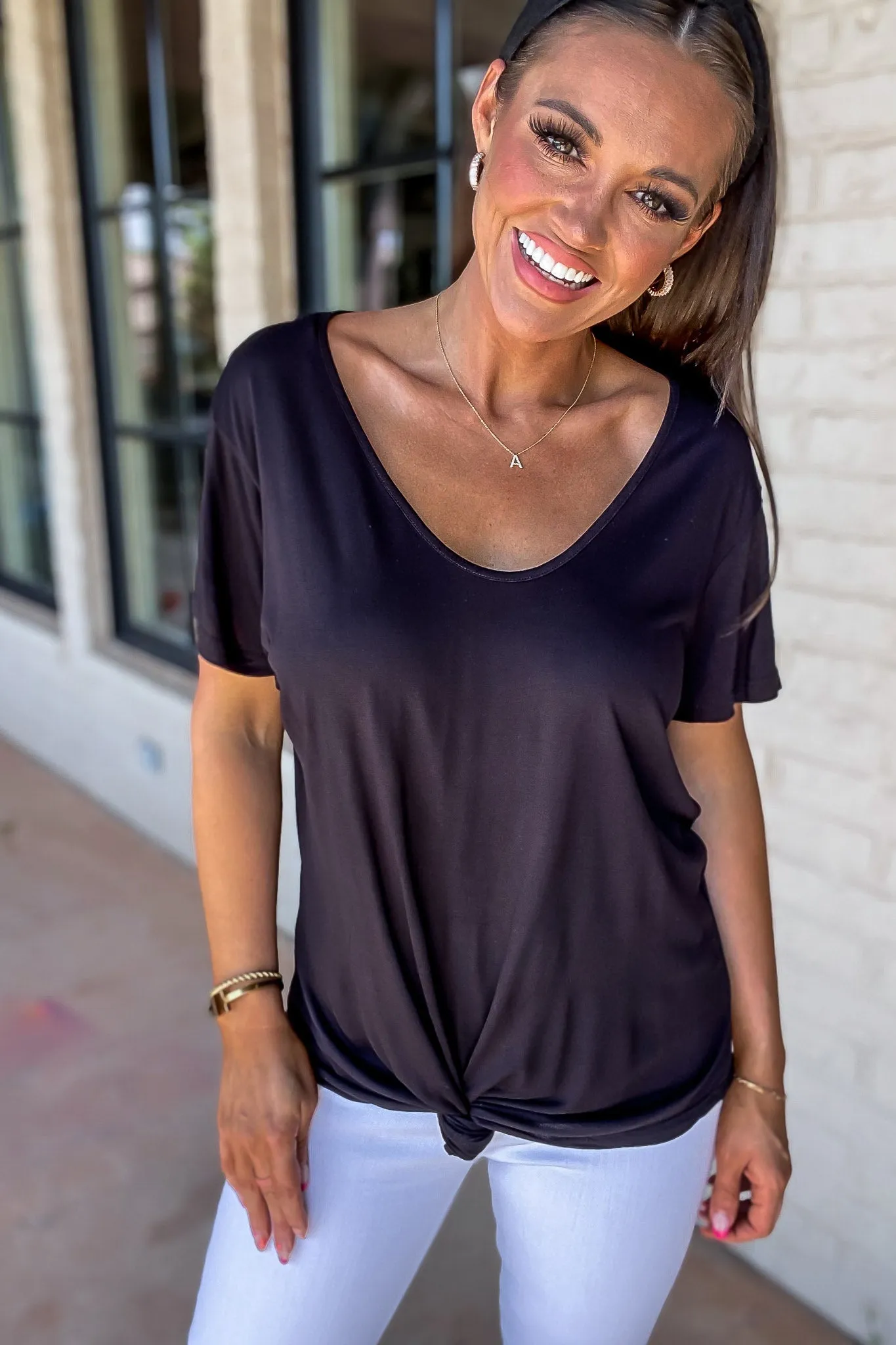 Essential Wave Side Black Top