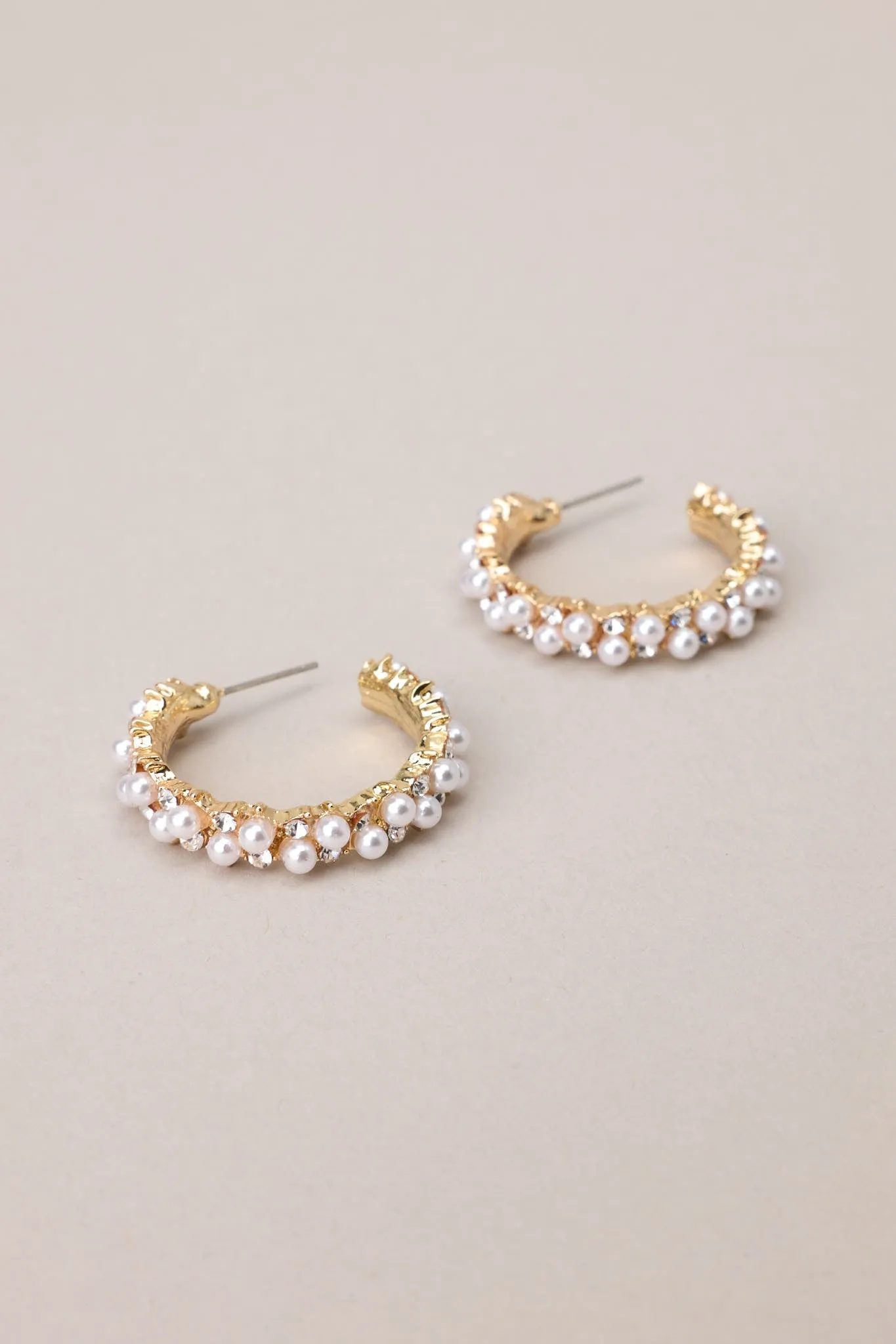 Ethereal Essence Pearl Hoop Earrings