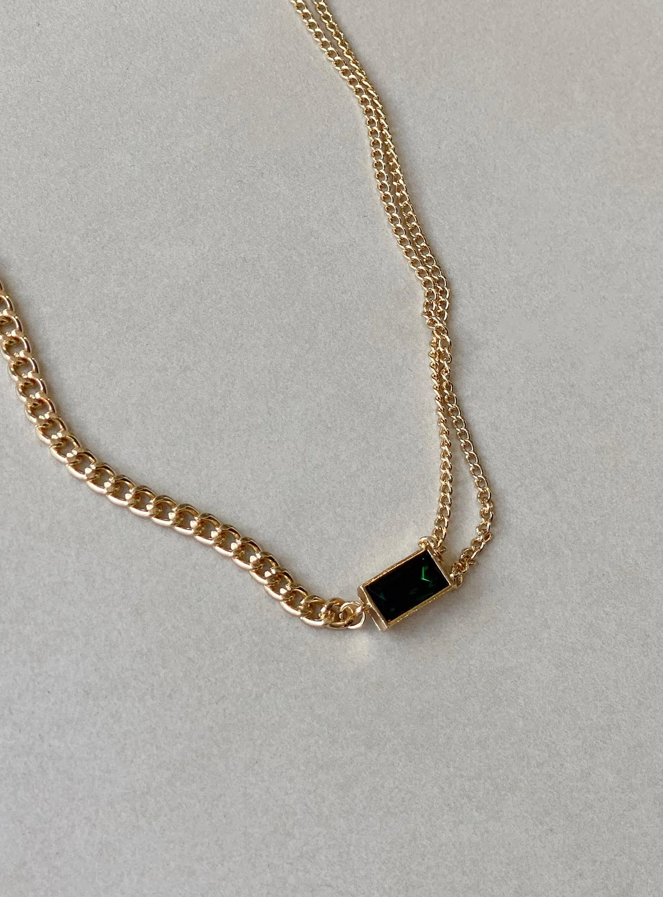 Etienne Necklace Gold / Green