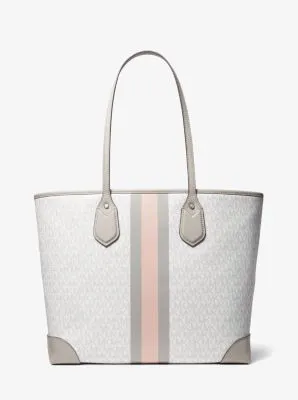 Eva Large Logo Stripe Tote Bag