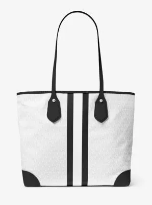 Eva Large Logo Stripe Tote Bag