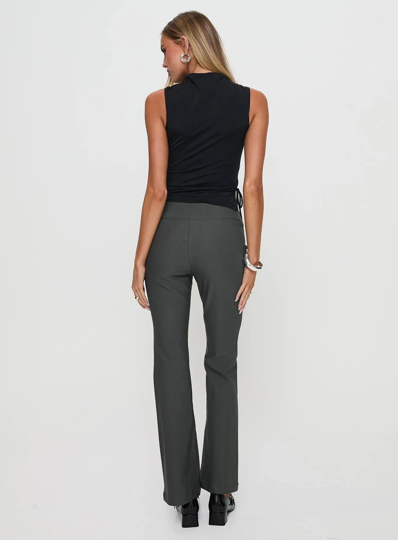 Everyday Flared Pants Slate Grey