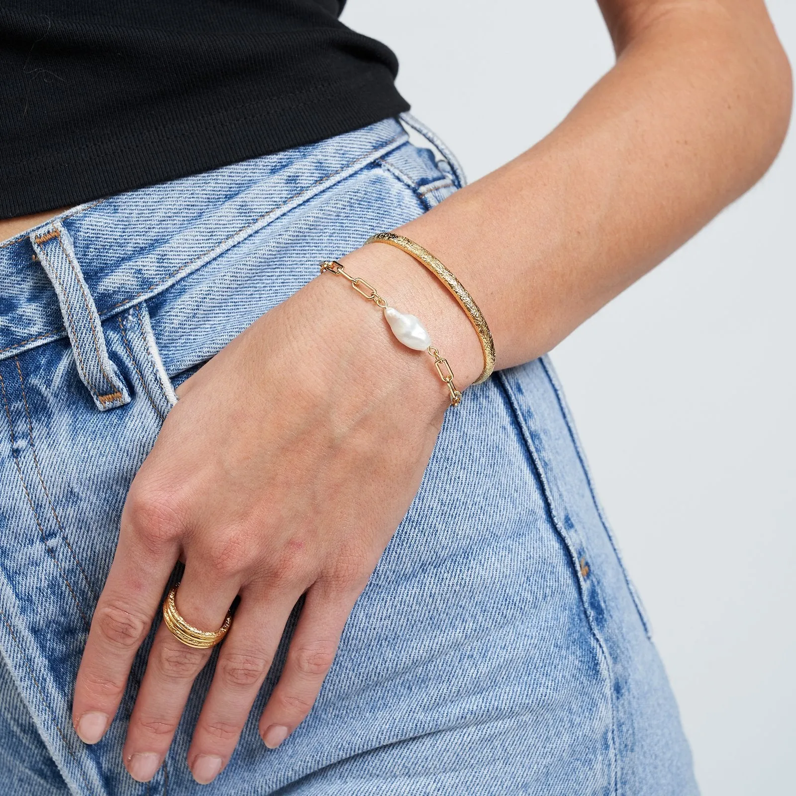 Girl With The Pearl Bracelet Stack