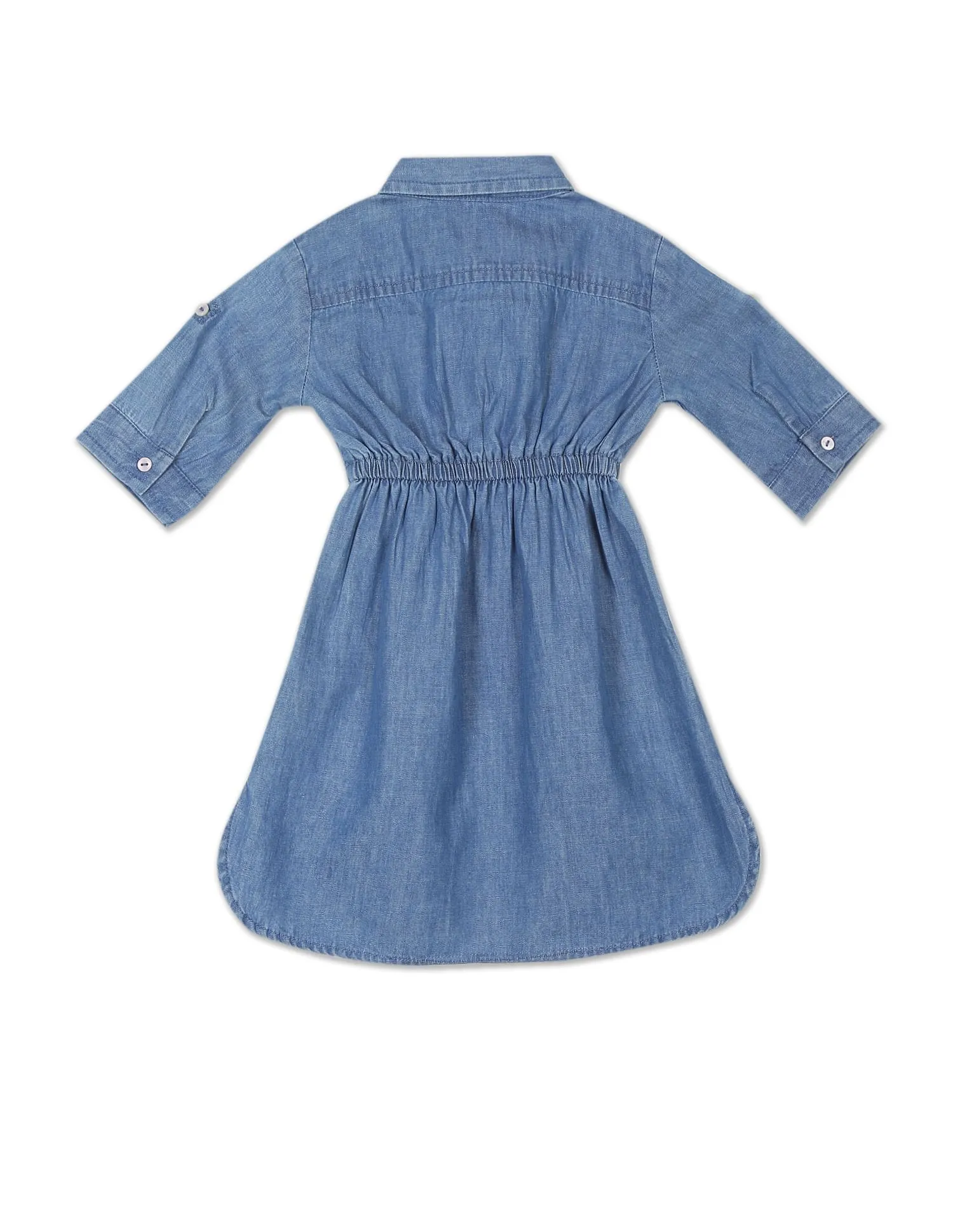 Girls Brand Tape Chambray Shirt Dress