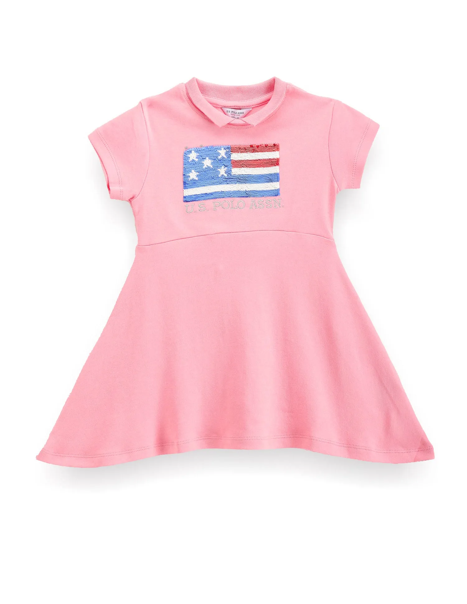 Girls Flip Sequin Flag Dress