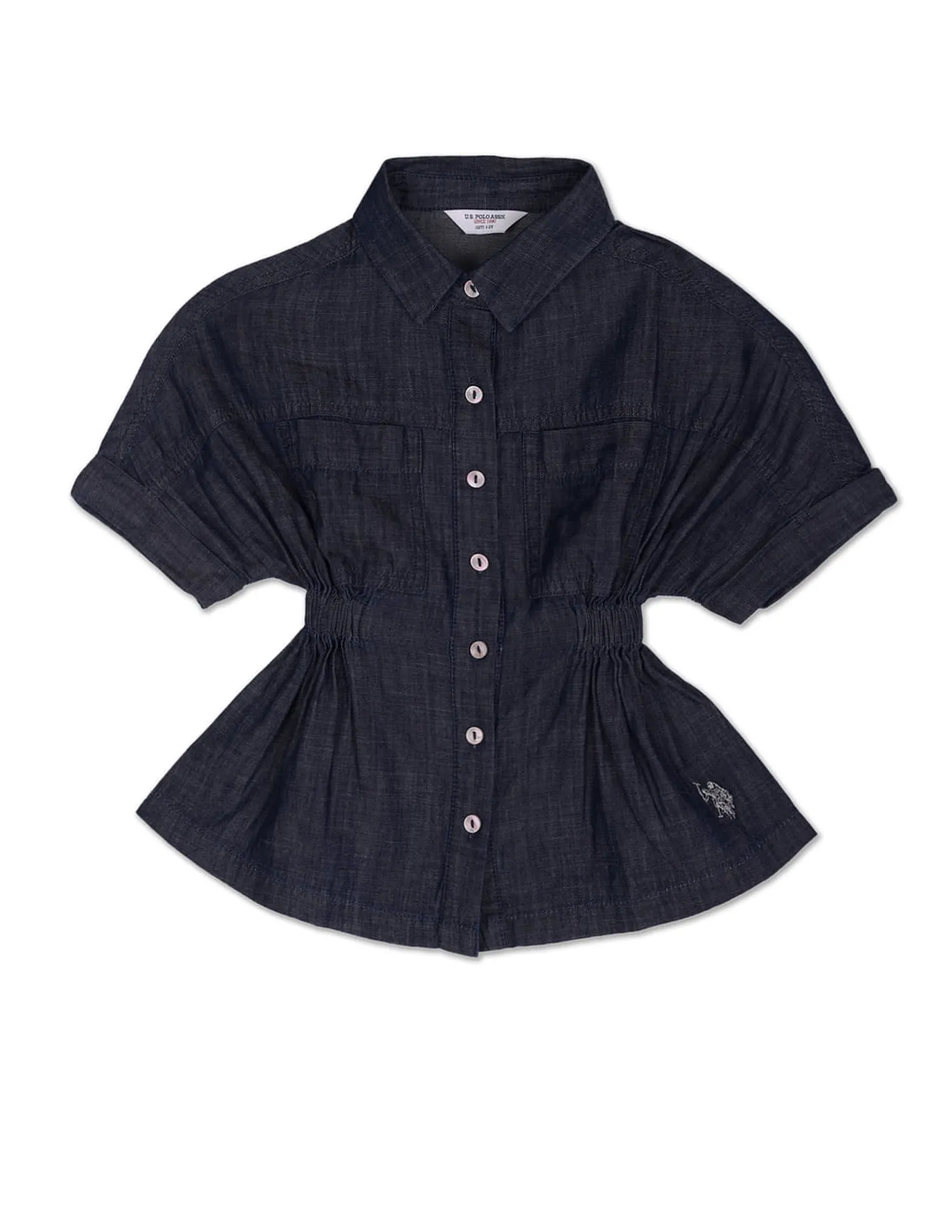 Girls Indigo Classic Denim Shirt Dress