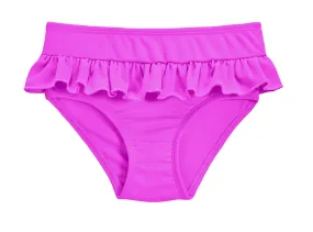 Girls UPF 50  Ruffle Swim Briefs | Deep Purple