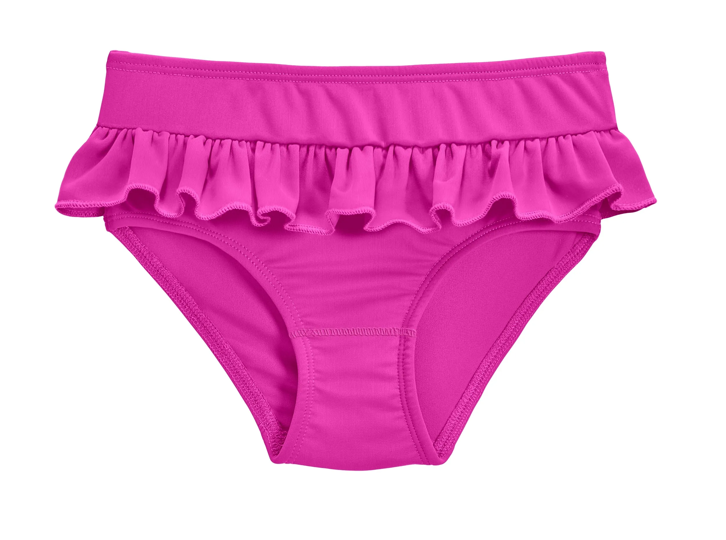 Girls UPF 50  Ruffle Swim Briefs | Hot Pink