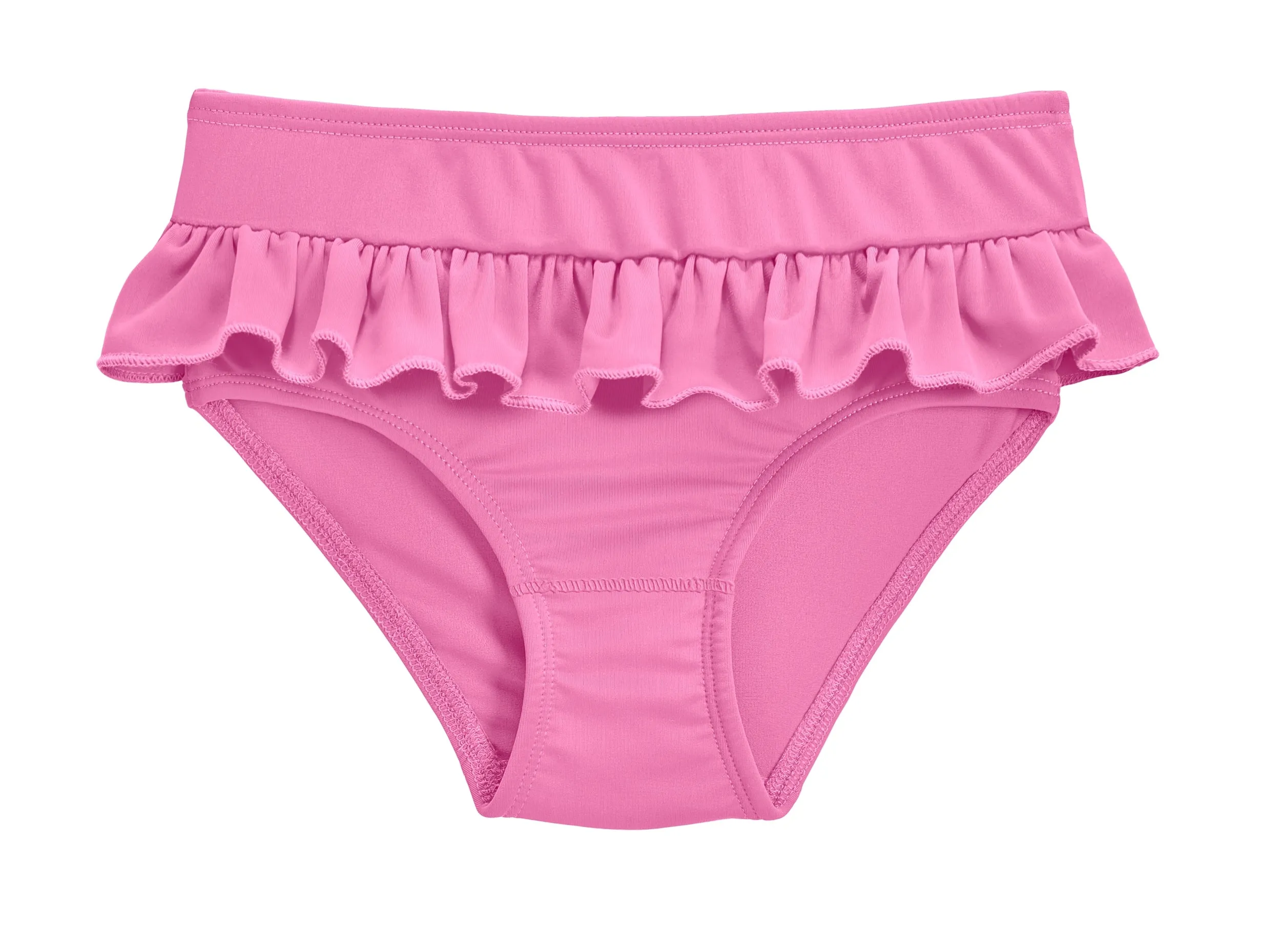 Girls UPF 50  Ruffle Swim Briefs | Medium Pink