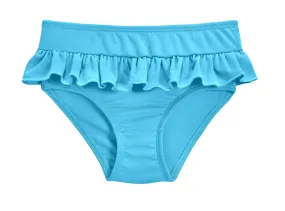 Girls UPF 50  Ruffle Swim Briefs | Turquoise