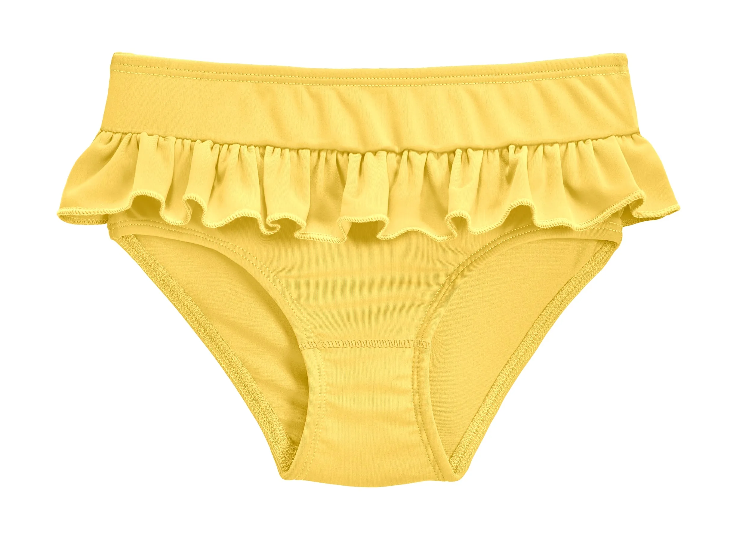 Girls UPF 50  Ruffle Swim Briefs | Yellow