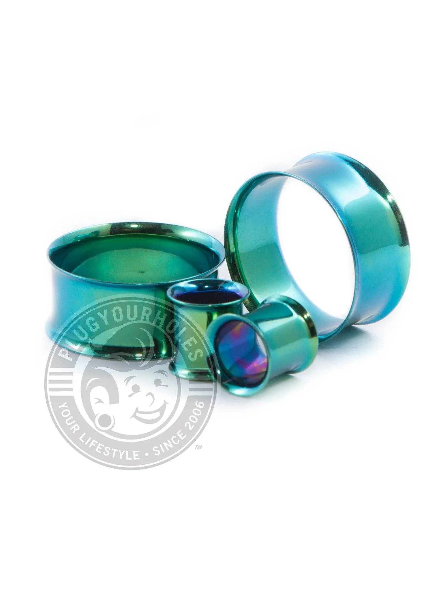 Green Double Flared Steel Tunnels