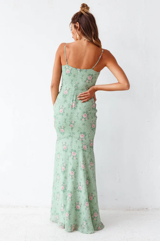 HELLO MOLLY Know My Worth Maxi Dress Green