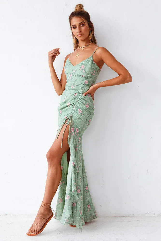 HELLO MOLLY Know My Worth Maxi Dress Green