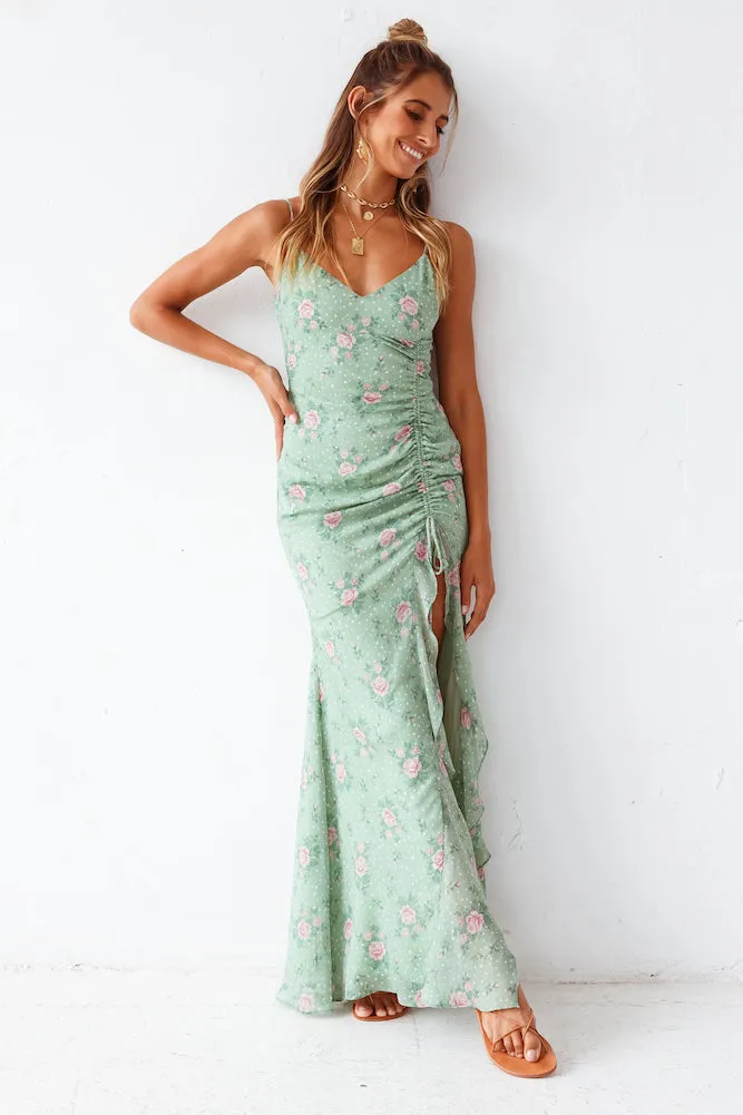 HELLO MOLLY Know My Worth Maxi Dress Green