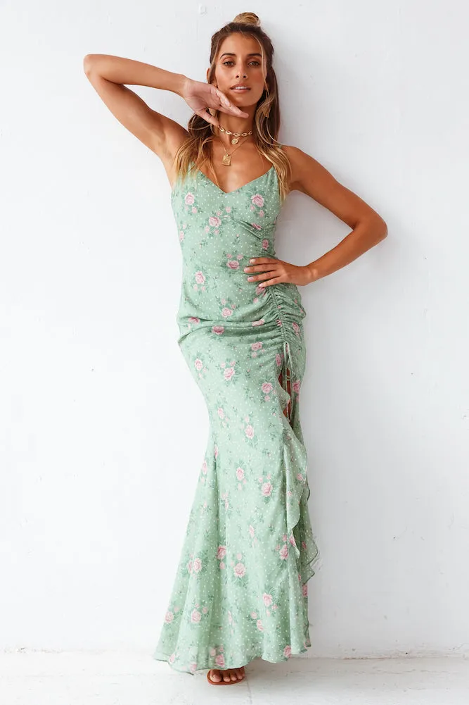 HELLO MOLLY Know My Worth Maxi Dress Green