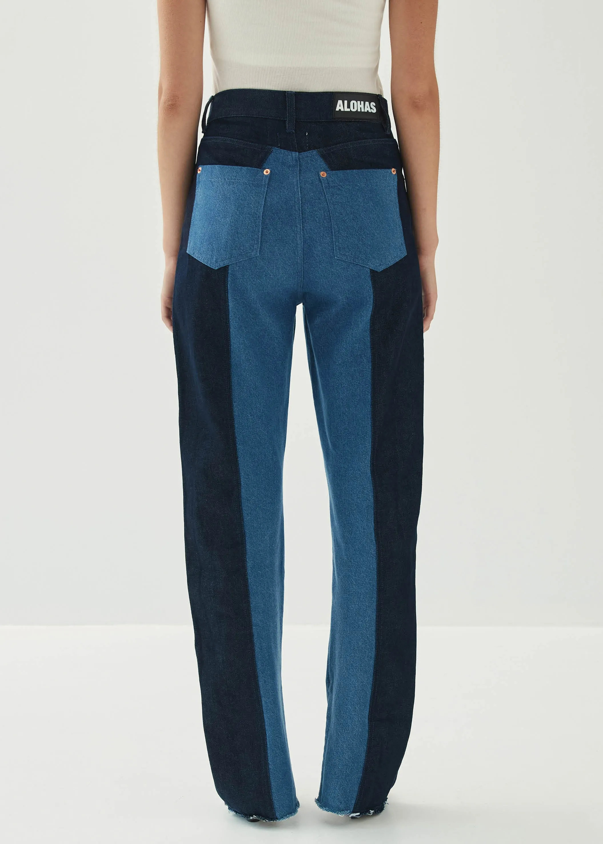 Kansas Bicolor Indigo Denim Trousers