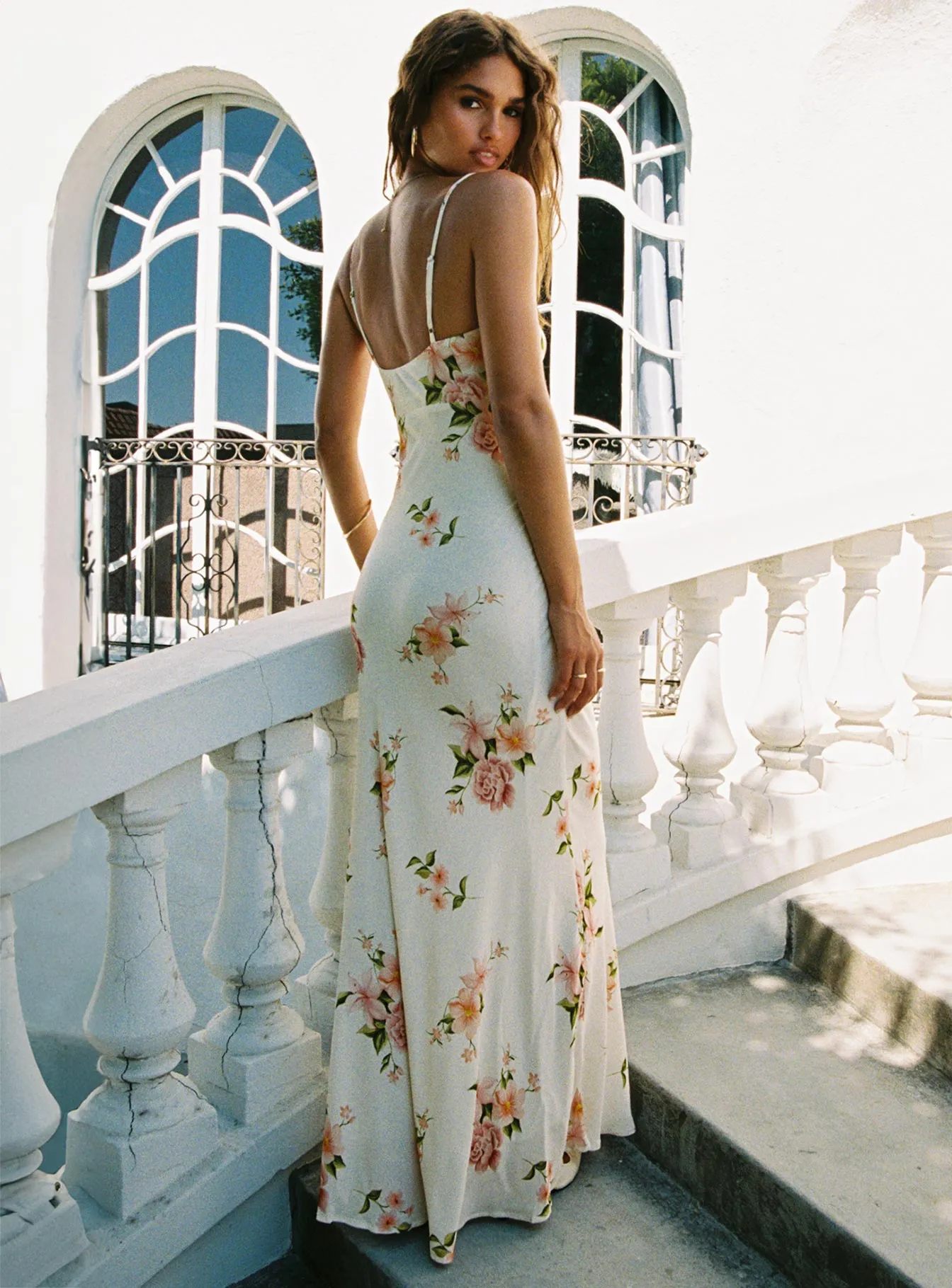 Lauraline Maxi Dress Cream / Floral