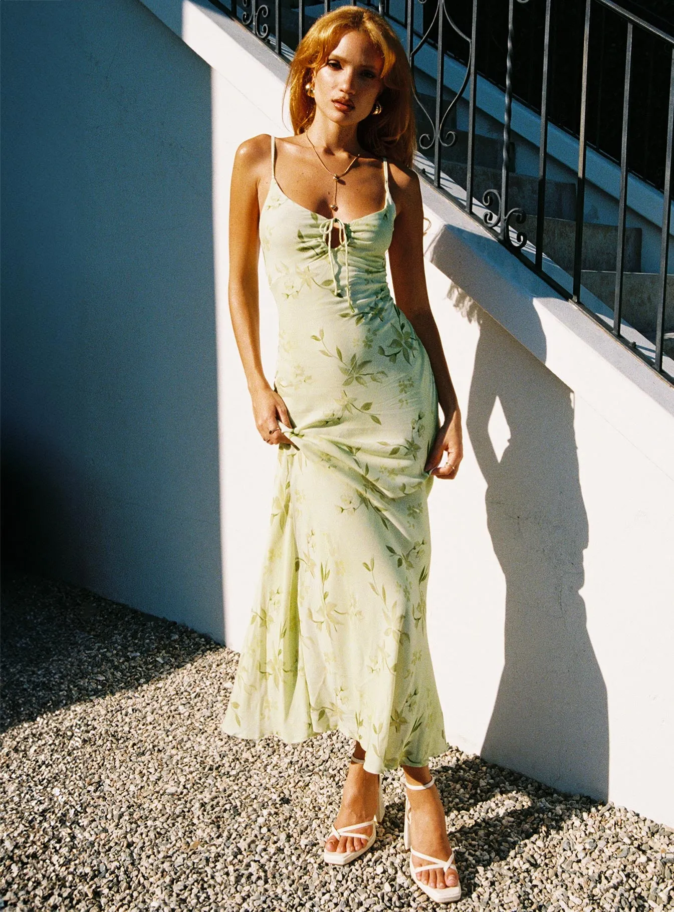 Lauraline Maxi Dress Green / Floral