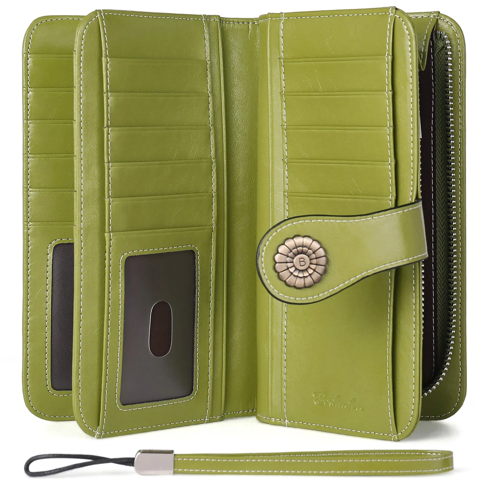 Lomy Big Wallet For Women With Wristlet —  Large Capacity