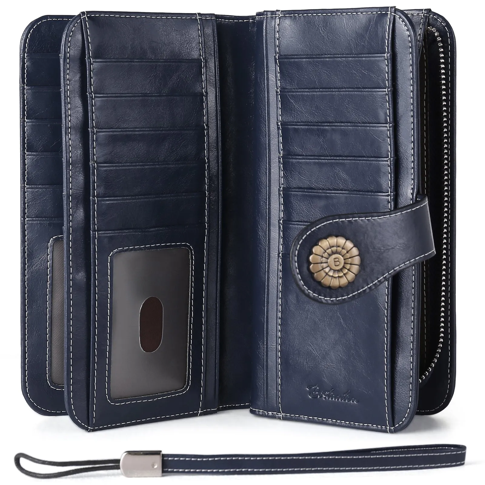 Lomy Big Wallet For Women With Wristlet —  Large Capacity