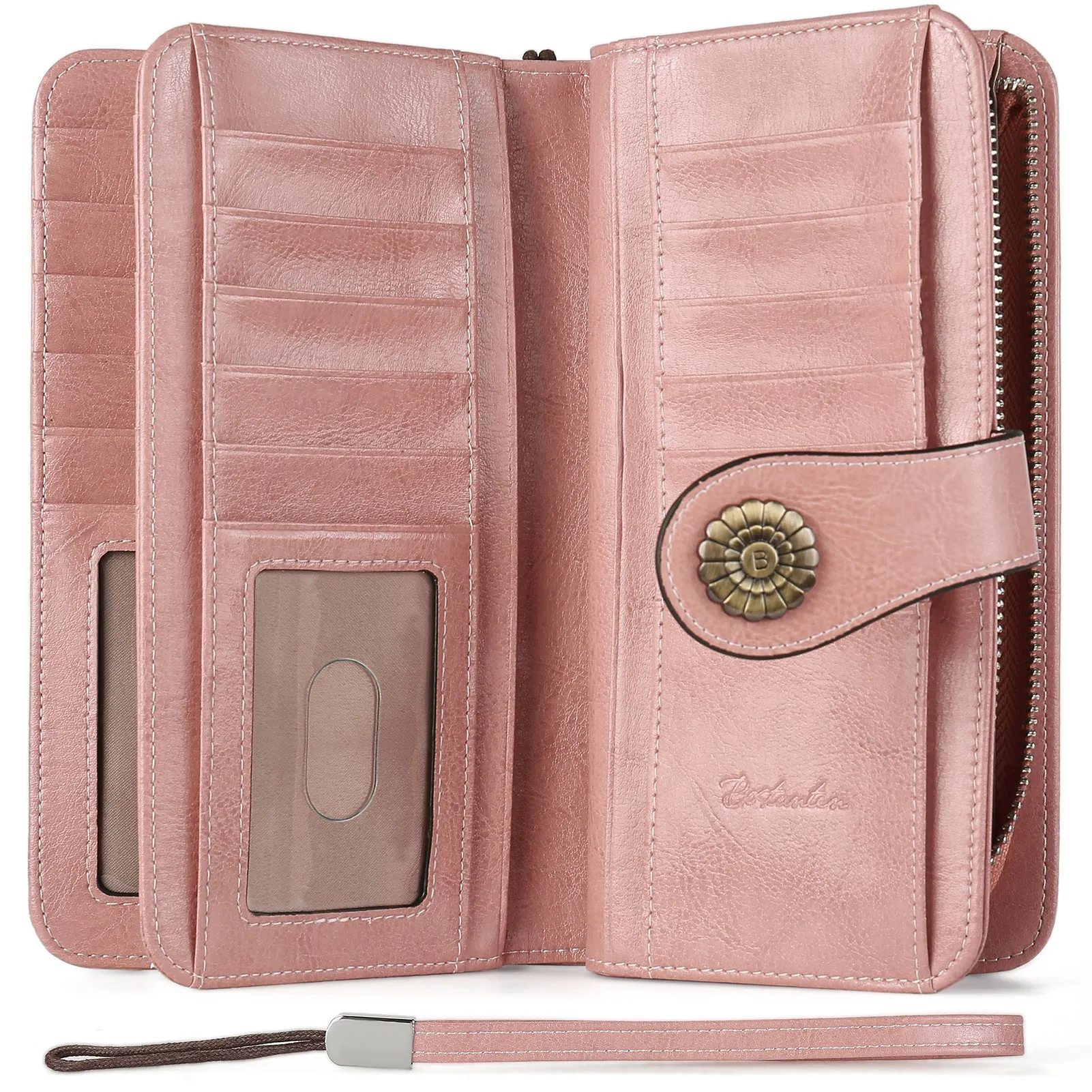 Lomy Big Wallet For Women With Wristlet —  Large Capacity