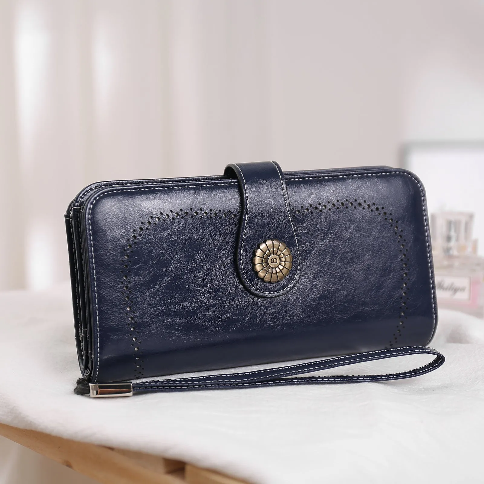 Lomy Big Wallet For Women With Wristlet —  Large Capacity