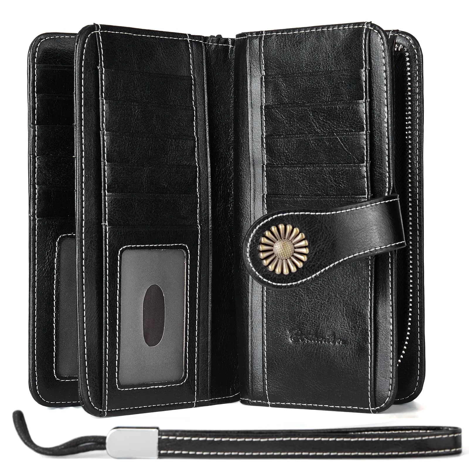 Lomy Big Wallet For Women With Wristlet —  Large Capacity