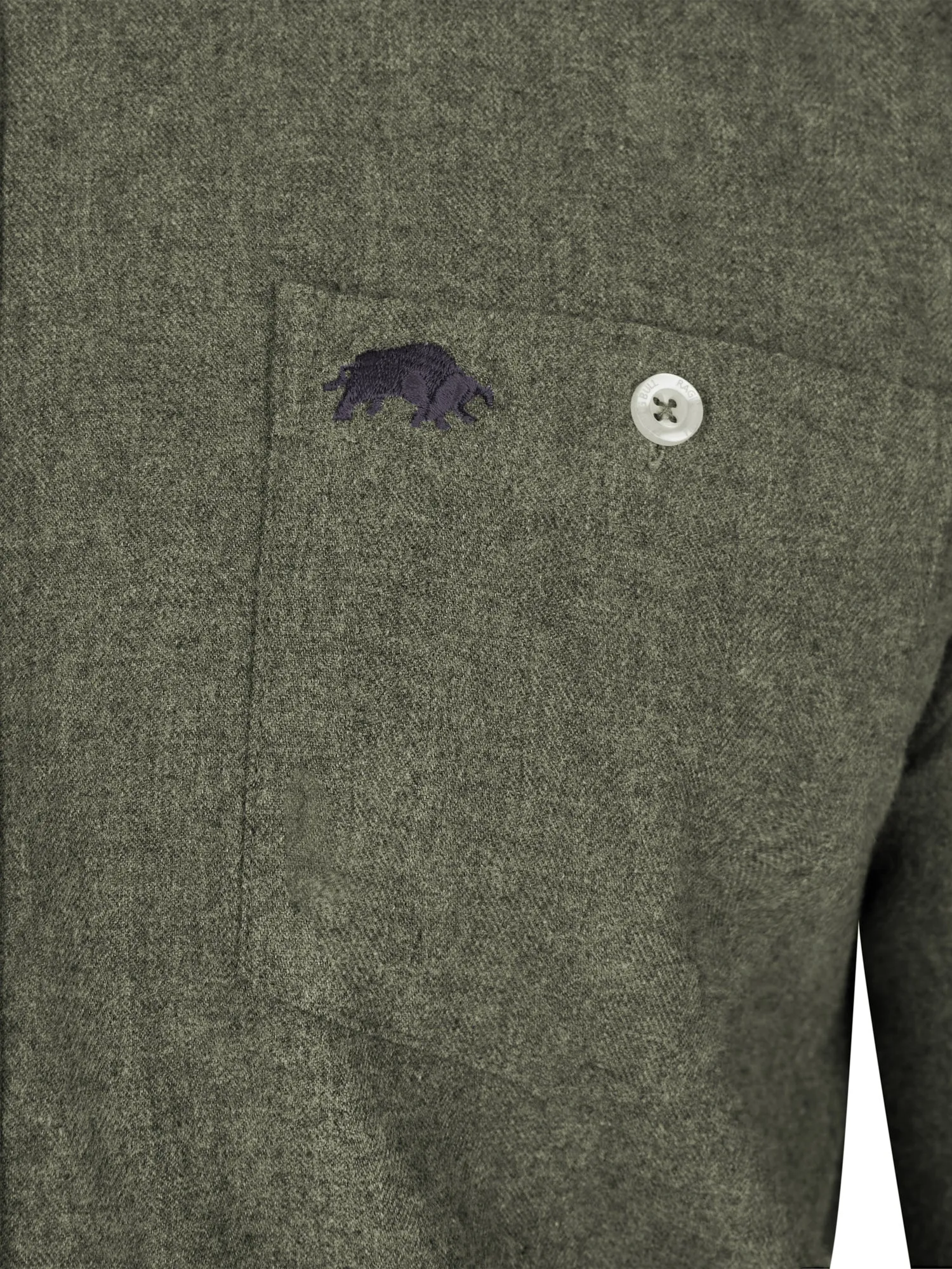 Long Sleeve Brushed Twill  Shirt - Khaki