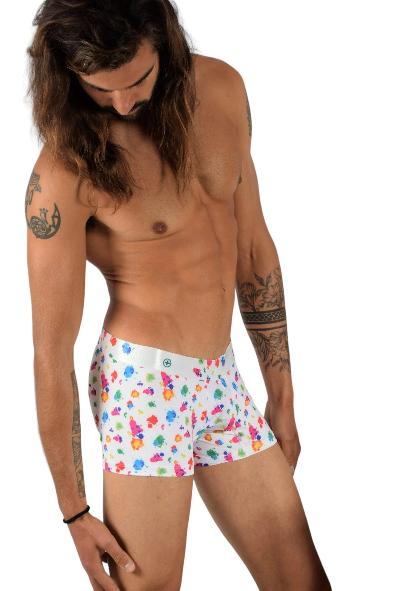 Medium Malebasics Boxer Hipster Quick Dry Fabric Boxer Splash MB201 12