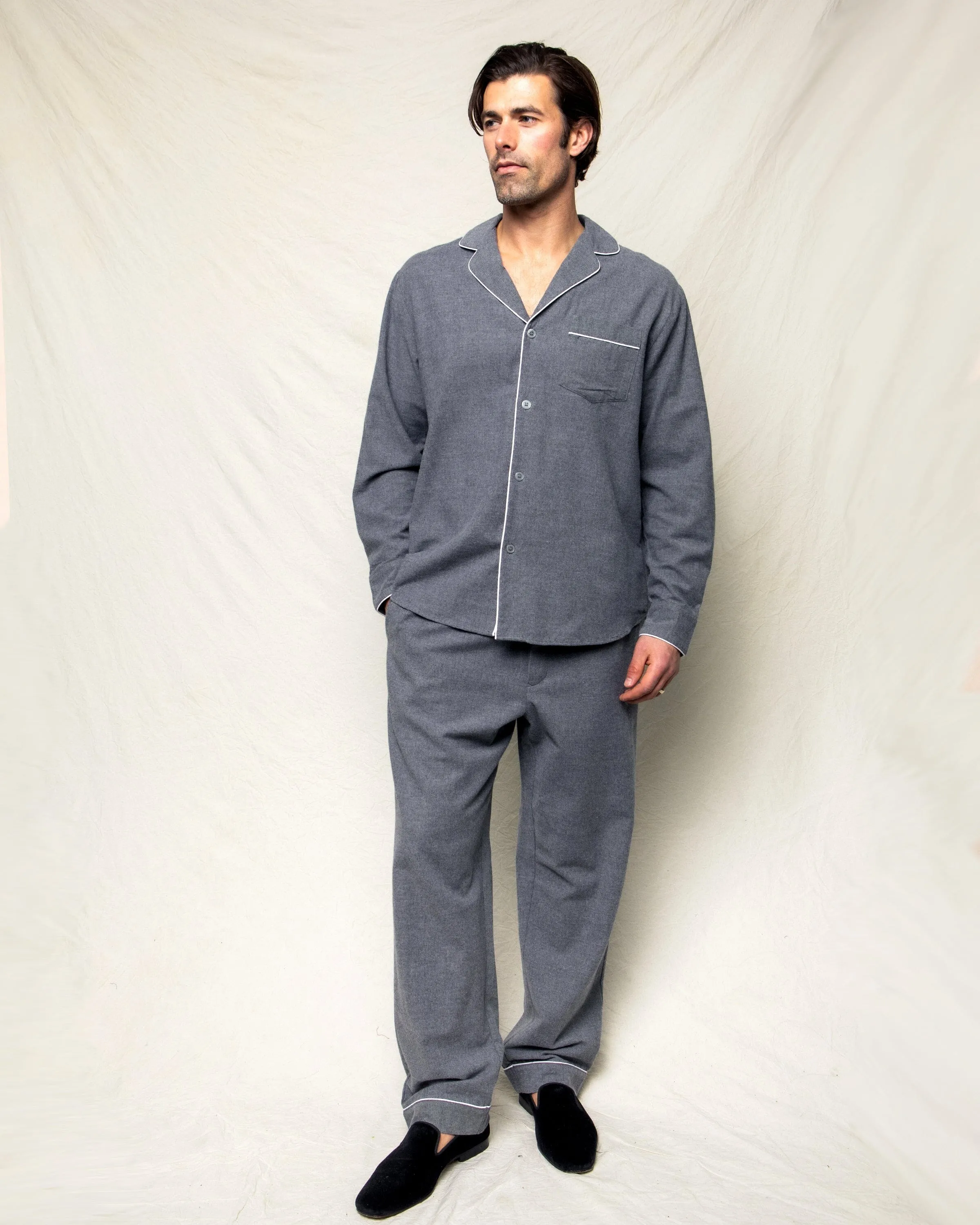 Men's Flannel Pajama Set | Grey