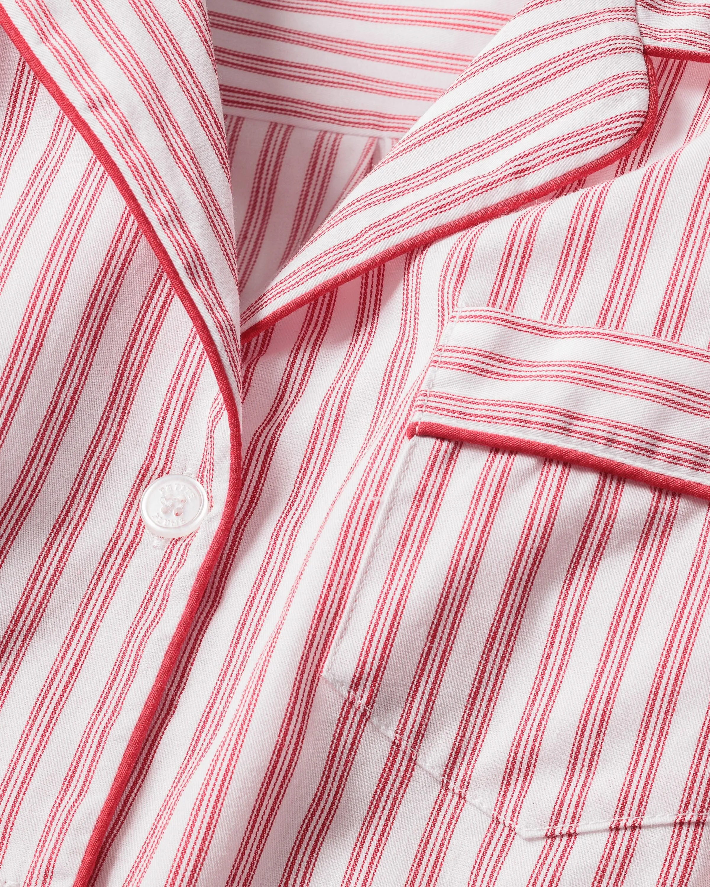 Men's Twill Pajama Set | Antique Red Ticking