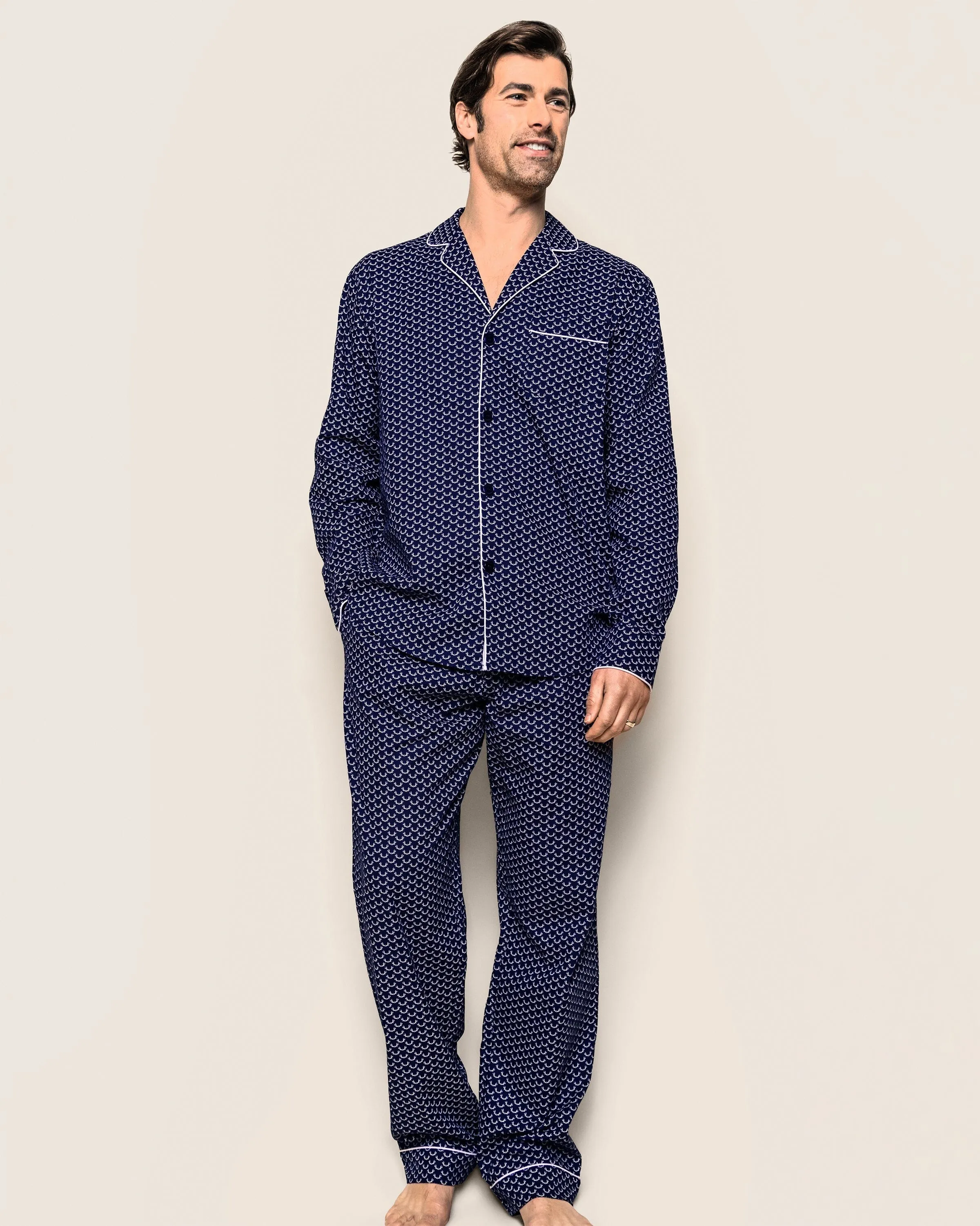 Men's Twill Pajama Set | Nordic Antlers