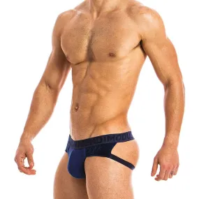 Modus Vivendi Jockstrap Wolf Jock perforated velvet fabric Blue 18811 B47