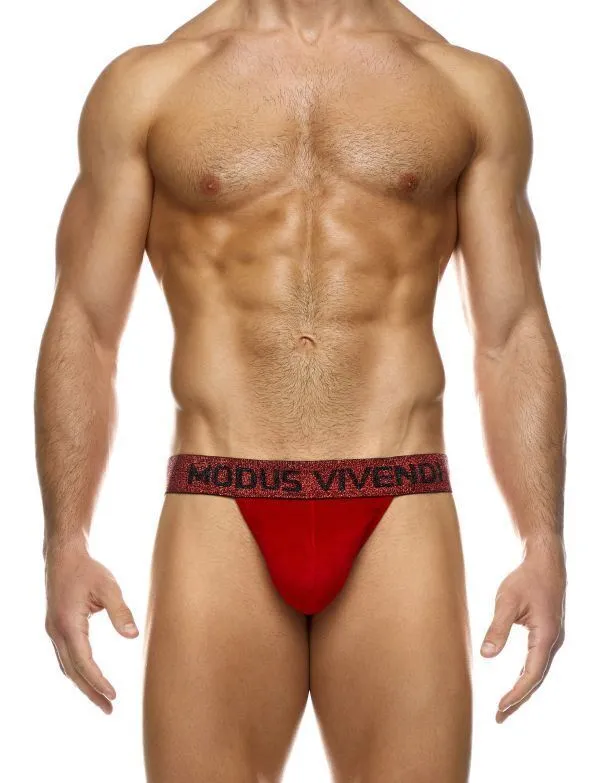 Modus Vivendi Thong Exclusive Soft Velvet T-String Red 22216 106