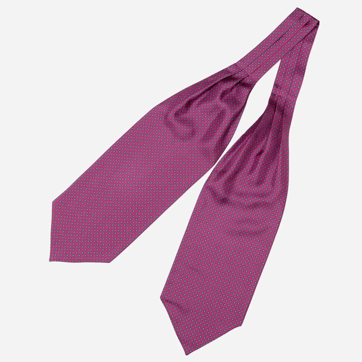 Navona - Silk Ascot Cravat Tie - Magenta