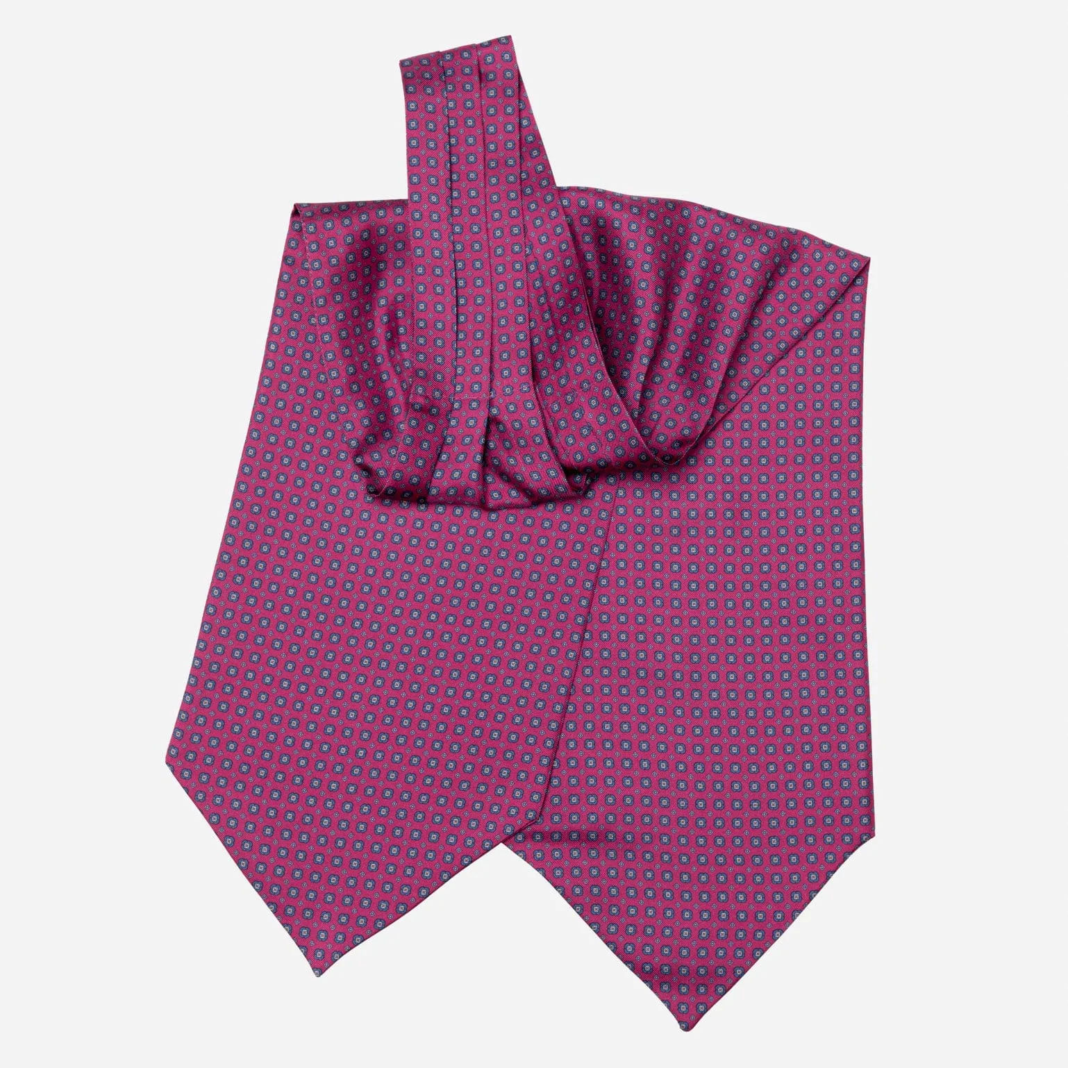 Navona - Silk Ascot Cravat Tie - Magenta