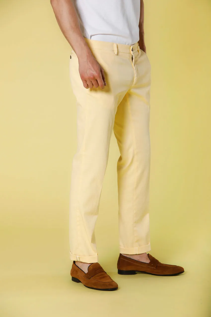 New York men's chino pants in cotton and tencel pique regular