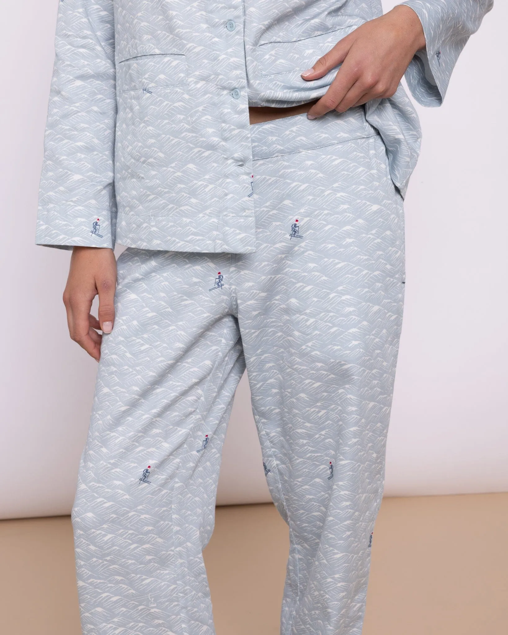 Organic Cotton Twill Blue Pyjamas, Aim High