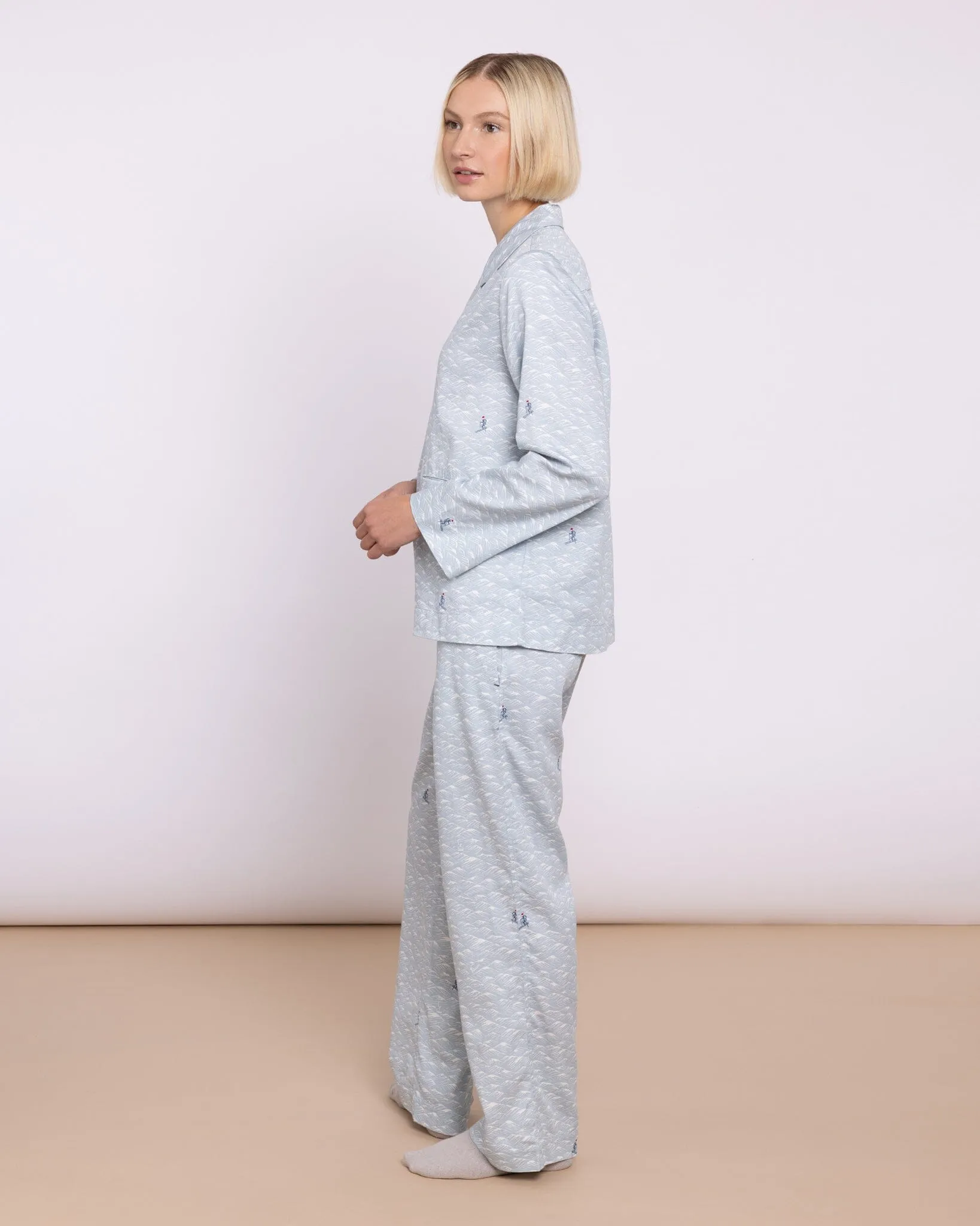 Organic Cotton Twill Blue Pyjamas, Aim High