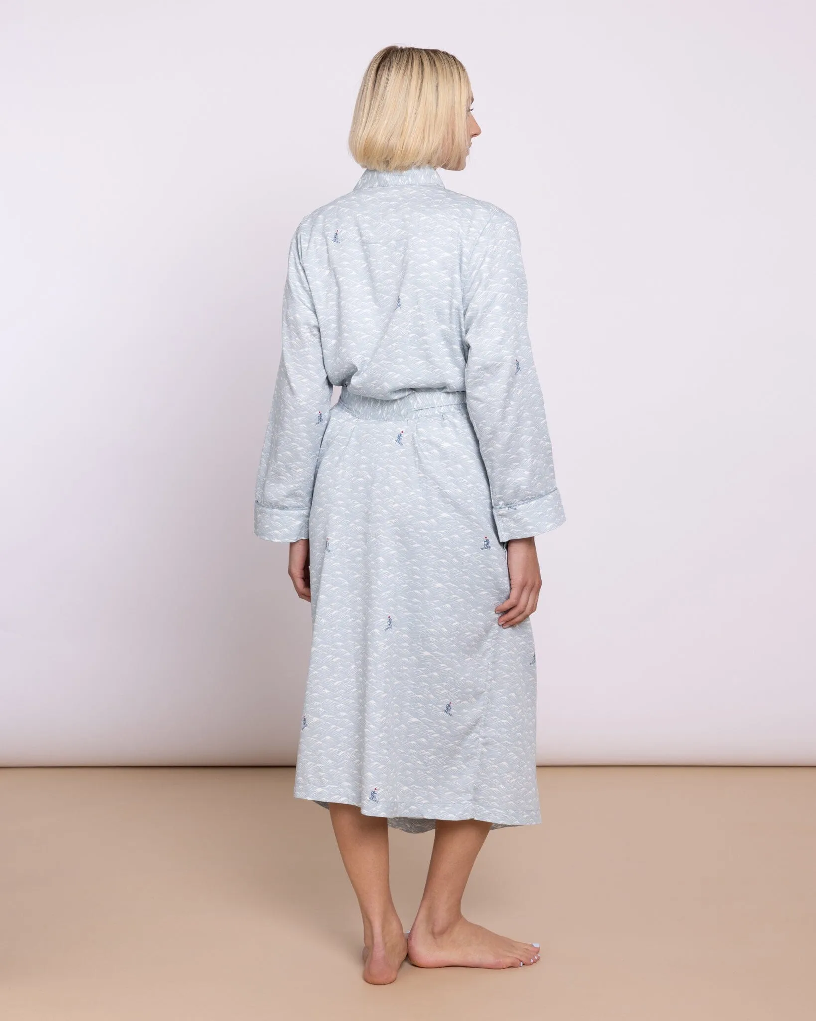 Organic Cotton Twill Blue Robe, Aim High