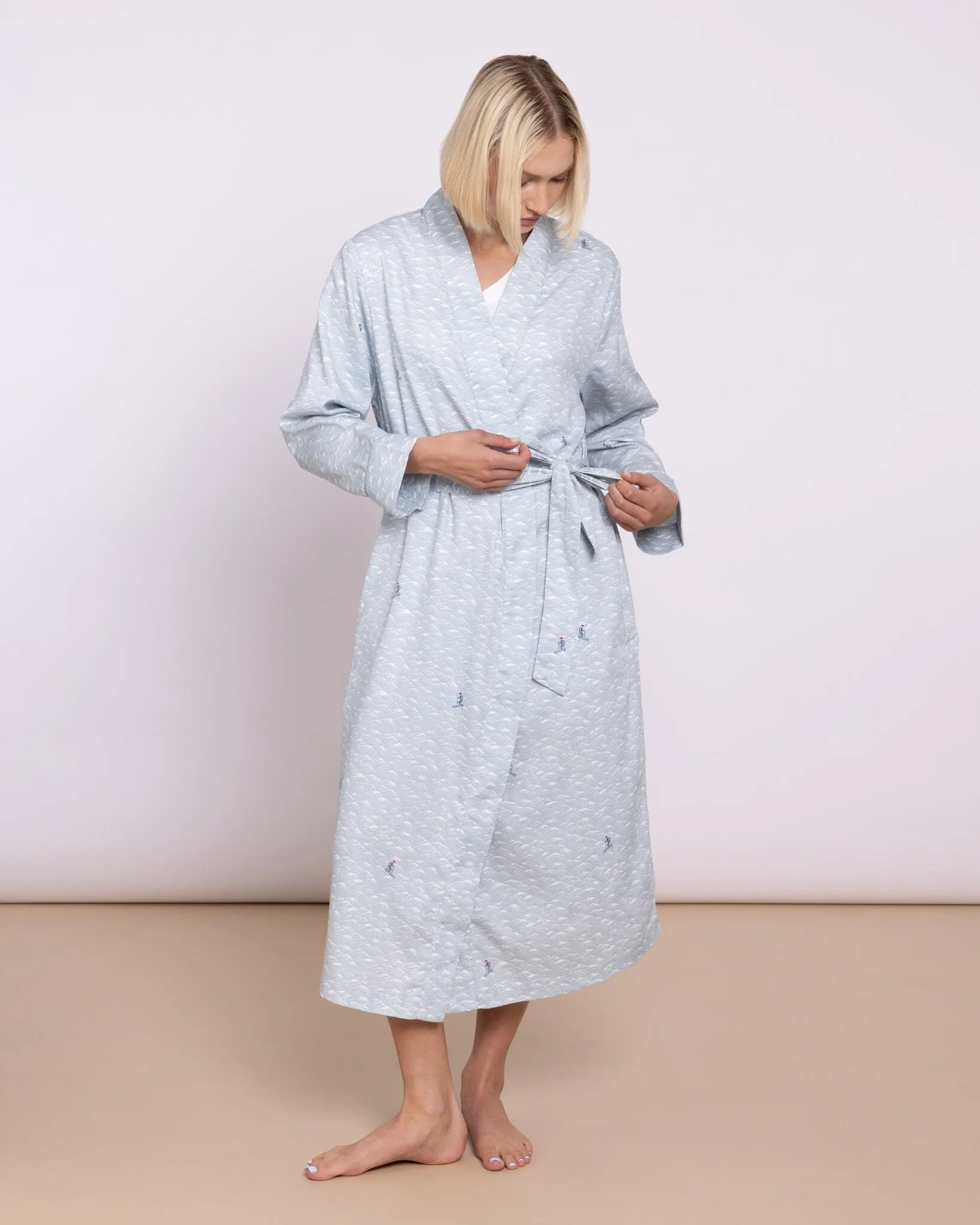 Organic Cotton Twill Blue Robe, Aim High