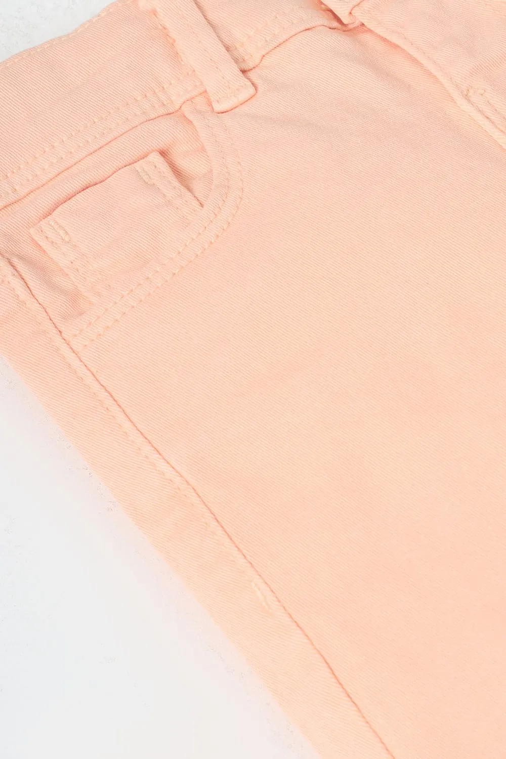 Peach Cotton Pant For Girls