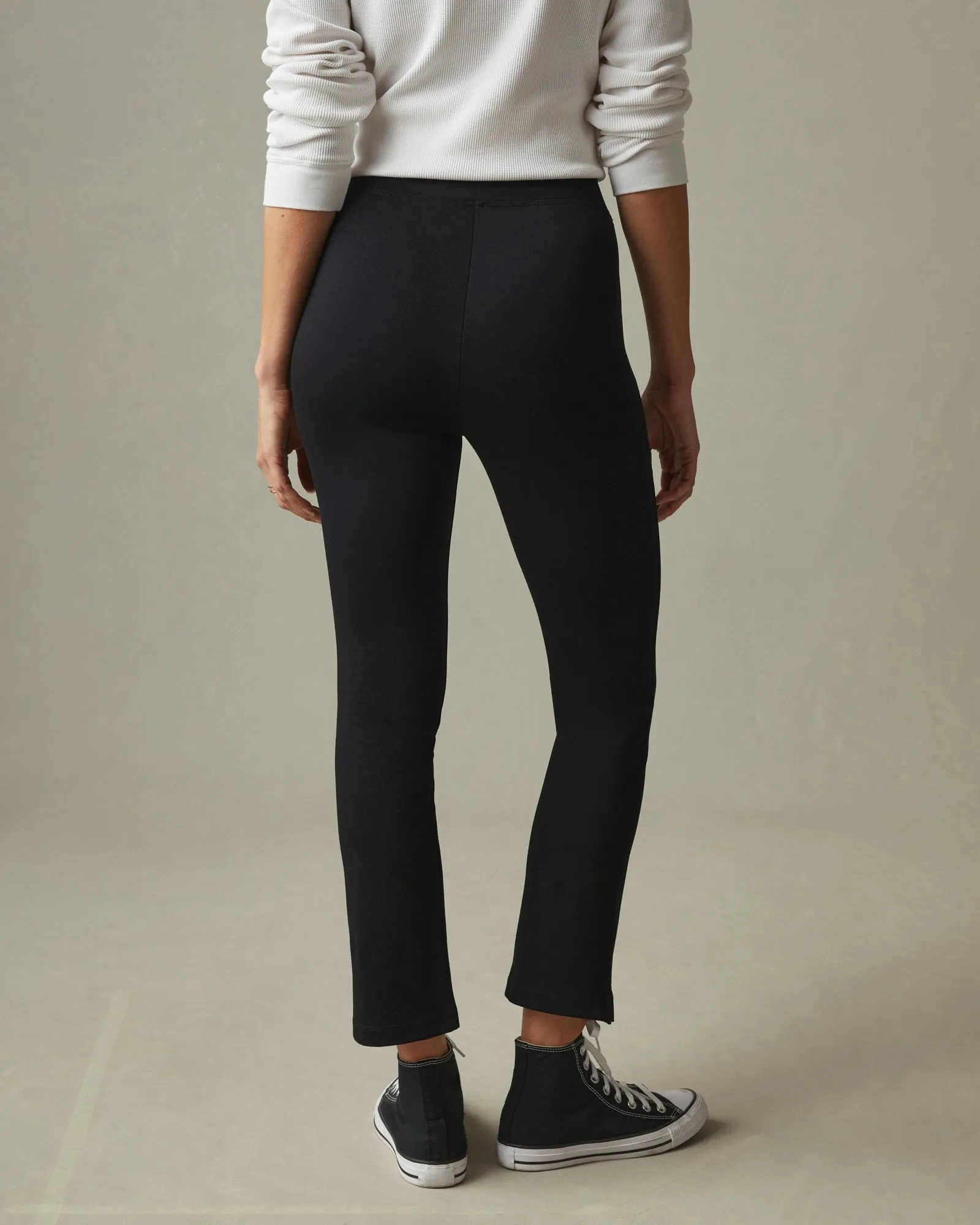 Ponte Kick Flare Pant High Rise - Super Black