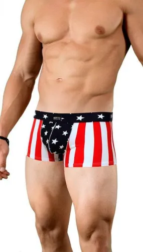 Premium Neptio USA Flag Swimsuit Brief Trunk for Men - Embrace American Pride in Style