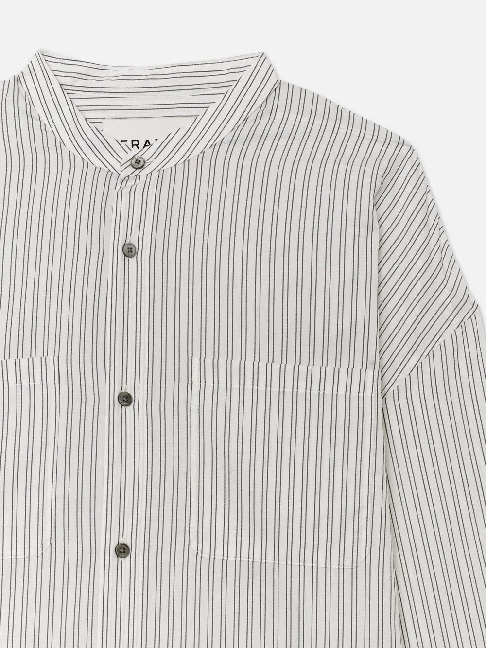 Relaxed Striped Shirt -- Black White Stripe